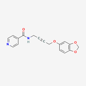 N-(4-(benzo[d][1,3]dioxol-5-yloxy)but-2-yn-1-yl)isonicotinamide