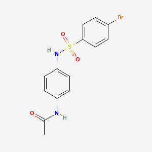 molecular formula C14H13BrN2O3S B2618475 N-(4-{[(4-bromophenyl)sulfonyl]amino}phenyl)acetamide CAS No. 305373-48-2