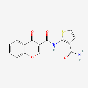 N-(3-carbamoylthiophen-2-yl)-4-oxochromene-3-carboxamide