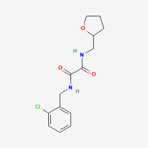 molecular formula C14H17ClN2O3 B2618498 N'-[(2-氯苯基)甲基]-N-(氧杂环-2-基甲基)草酰胺 CAS No. 339088-60-7