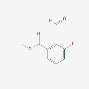 Methyl 3-fluoro-2-(2-methyl-1-oxopropan-2-yl)benzoate