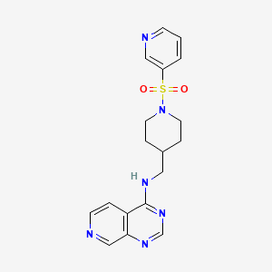 N-[(1-Pyridin-3-ylsulfonylpiperidin-4-yl)methyl]pyrido[3,4-d]pyrimidin-4-amine