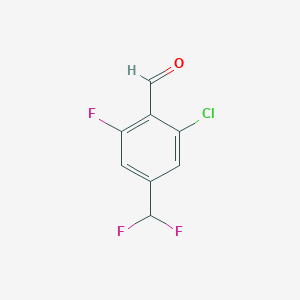 2-Chloro-4-(difluoromethyl)-6-fluorobenzaldehyde