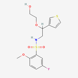 5-fluoro-N-(2-(2-hydroxyethoxy)-2-(thiophen-3-yl)ethyl)-2-methoxybenzenesulfonamide