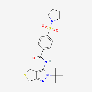 N-(2-tert-butyl-4,6-dihydrothieno[3,4-c]pyrazol-3-yl)-4-pyrrolidin-1-ylsulfonylbenzamide