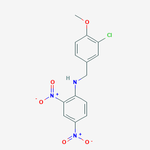 molecular formula C14H12ClN3O5 B2618532 N-(3-chloro-4-methoxybenzyl)-2,4-dinitroaniline CAS No. 478259-76-6