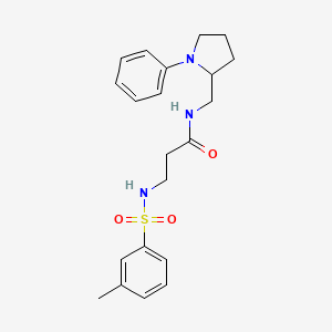 3-(3-methylphenylsulfonamido)-N-((1-phenylpyrrolidin-2-yl)methyl)propanamide