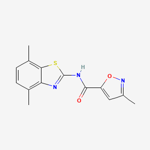 N-(4,7-dimethylbenzo[d]thiazol-2-yl)-3-methylisoxazole-5-carboxamide