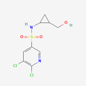 5,6-dichloro-N-[2-(hydroxymethyl)cyclopropyl]pyridine-3-sulfonamide