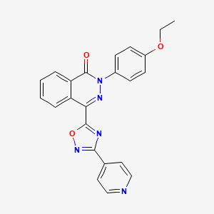 molecular formula C23H17N5O3 B2618562 2-(4-ethoxyphenyl)-4-(3-(pyridin-4-yl)-1,2,4-oxadiazol-5-yl)phthalazin-1(2H)-one CAS No. 1359475-56-1