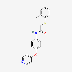 molecular formula C20H18N2O2S B2618567 2-[(2-Methylphenyl)sulfanyl]-N-[4-(pyridin-4-yloxy)phenyl]acetamide CAS No. 1803598-76-6