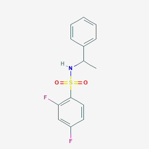 molecular formula C14H13F2NO2S B261857 2,4-difluoro-N-(1-phenylethyl)benzenesulfonamide 