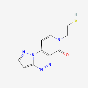 molecular formula C10H9N5OS B2618571 7-(2-mercaptoethyl)pyrazolo[5,1-c]pyrido[4,3-e][1,2,4]triazin-6(7H)-one CAS No. 1210248-50-2