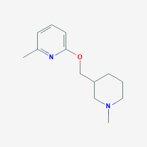 molecular formula C13H20N2O B2618576 2-Methyl-6-[(1-methylpiperidin-3-yl)methoxy]pyridine CAS No. 2199368-73-3
