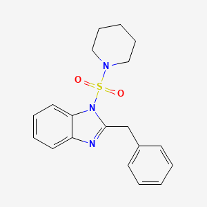molecular formula C19H21N3O2S B2618582 2-benzyl-1-(1-piperidinylsulfonyl)-1H-benzimidazole CAS No. 712345-39-6