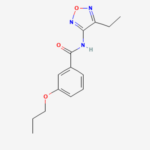 molecular formula C14H17N3O3 B2618589 N-(4-ethyl-1,2,5-oxadiazol-3-yl)-3-propoxybenzamide CAS No. 866246-20-0