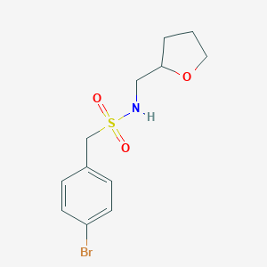 molecular formula C12H16BrNO3S B261861 (4-bromophenyl)-N-(tetrahydro-2-furanylmethyl)methanesulfonamide 