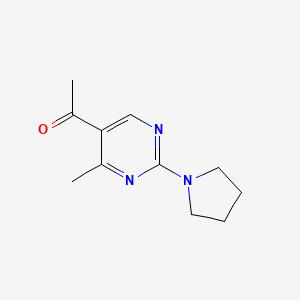 molecular formula C11H15N3O B2618616 1-(4-Methyl-2-pyrrolidin-1-ylpyrimidin-5-yl)ethanone CAS No. 66373-32-8