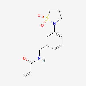 N-[[3-(1,1-Dioxo-1,2-thiazolidin-2-yl)phenyl]methyl]prop-2-enamide