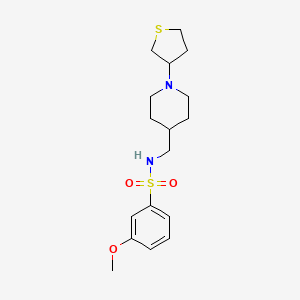 3-methoxy-N-((1-(tetrahydrothiophen-3-yl)piperidin-4-yl)methyl)benzenesulfonamide