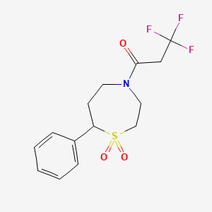 1-(1,1-Dioxido-7-phenyl-1,4-thiazepan-4-yl)-3,3,3-trifluoropropan-1-one