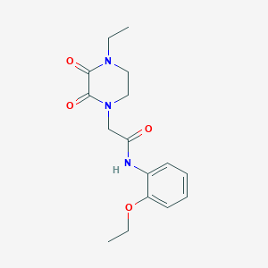 molecular formula C16H21N3O4 B2618629 N-(2-ethoxyphenyl)-2-(4-ethyl-2,3-dioxopiperazin-1-yl)acetamide CAS No. 868680-52-8