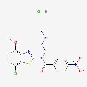 N-(7-chloro-4-methoxybenzo[d]thiazol-2-yl)-N-(2-(dimethylamino)ethyl)-4-nitrobenzamide hydrochloride