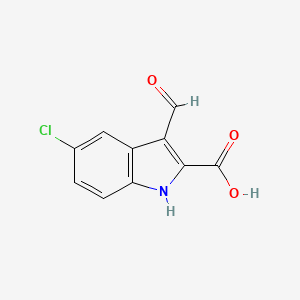 molecular formula C10H6ClNO3 B2618644 5-氯-3-甲酰-1H-吲哚-2-羧酸 CAS No. 380448-07-7