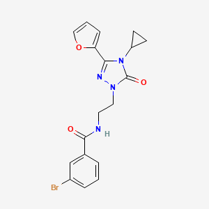 3-bromo-N-(2-(4-cyclopropyl-3-(furan-2-yl)-5-oxo-4,5-dihydro-1H-1,2,4-triazol-1-yl)ethyl)benzamide
