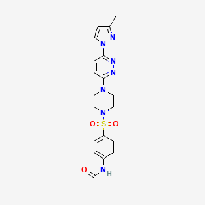 N-(4-((4-(6-(3-methyl-1H-pyrazol-1-yl)pyridazin-3-yl)piperazin-1-yl)sulfonyl)phenyl)acetamide