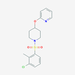 molecular formula C17H19ClN2O3S B2618663 2-((1-((3-Chloro-2-methylphenyl)sulfonyl)piperidin-4-yl)oxy)pyridine CAS No. 1448065-56-2