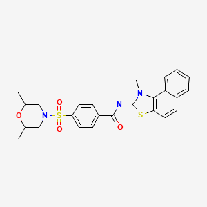 4-(2,6-dimethylmorpholin-4-yl)sulfonyl-N-(1-methylbenzo[e][1,3]benzothiazol-2-ylidene)benzamide