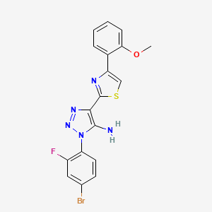 1-(4-bromo-2-fluorophenyl)-4-[4-(2-methoxyphenyl)-1,3-thiazol-2-yl]-1H-1,2,3-triazol-5-amine