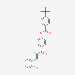 4-[3-(2-Chlorophenyl)acryloyl]phenyl 4-(tert-butyl)benzenecarboxylate