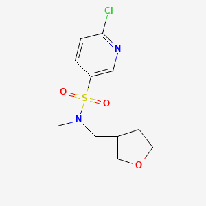6-Chloro-N-(7,7-dimethyl-2-oxabicyclo[3.2.0]heptan-6-yl)-N-methylpyridine-3-sulfonamide