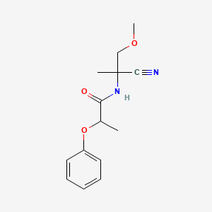 molecular formula C14H18N2O3 B2618695 N-(1-cyano-2-methoxy-1-methylethyl)-2-phenoxypropanamide CAS No. 1444689-22-8