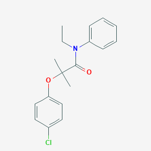 molecular formula C18H20ClNO2 B261870 2-(4-chlorophenoxy)-N-ethyl-2-methyl-N-phenylpropanamide 