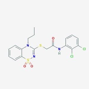 N-(2,3-dichlorophenyl)-2-((1,1-dioxido-4-propyl-4H-benzo[e][1,2,4]thiadiazin-3-yl)thio)acetamide