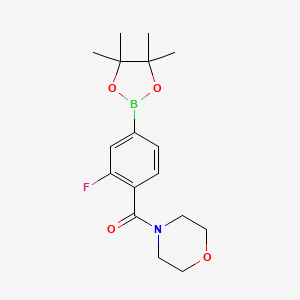 4-{[2-Fluoro-4-(tetramethyl-1,3,2-dioxaborolan-2-yl)phenyl]carbonyl}morpholine