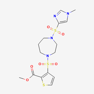 methyl 3-((4-((1-methyl-1H-imidazol-4-yl)sulfonyl)-1,4-diazepan-1-yl)sulfonyl)thiophene-2-carboxylate