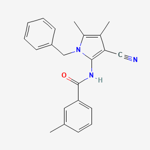 N-(1-benzyl-3-cyano-4,5-dimethyl-1H-pyrrol-2-yl)-3-methylbenzenecarboxamide