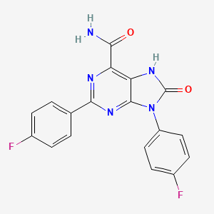 2,9-bis(4-fluorophenyl)-8-oxo-8,9-dihydro-7H-purine-6-carboxamide