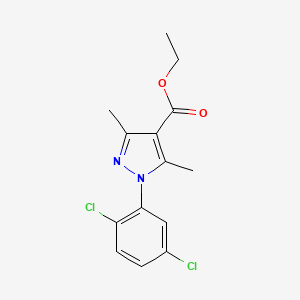molecular formula C14H14Cl2N2O2 B2618725 1-(2,5-二氯苯基)-3,5-二甲基-1H-吡唑-4-羧酸乙酯 CAS No. 956960-05-7