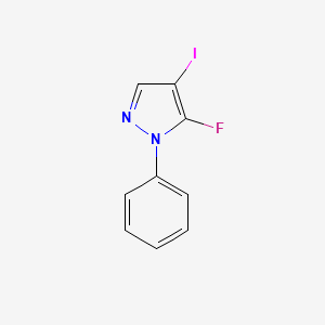 molecular formula C9H6FIN2 B2618726 5-fluoro-4-iodo-1-phenyl-1H-pyrazole CAS No. 1696793-02-8