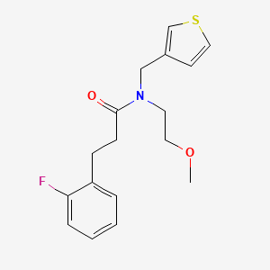 3-(2-fluorophenyl)-N-(2-methoxyethyl)-N-(thiophen-3-ylmethyl)propanamide