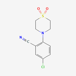 5-Chloro-2-(1,1-dioxo-1lambda6-thiomorpholin-4-yl)benzonitrile