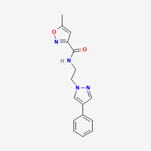 5-methyl-N-(2-(4-phenyl-1H-pyrazol-1-yl)ethyl)isoxazole-3-carboxamide