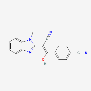 (E)-4-(2-cyano-2-(1-methyl-1H-benzo[d]imidazol-2(3H)-ylidene)acetyl)benzonitrile