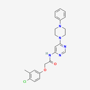 molecular formula C23H24ClN5O2 B2618739 2-(4-chloro-3-methylphenoxy)-N-[6-(4-phenylpiperazin-1-yl)pyrimidin-4-yl]acetamide CAS No. 1396766-03-2