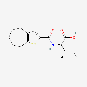 molecular formula C16H23NO3S B2618740 (2S,3S)-2-({4H,5H,6H,7H,8H-cyclohepta[b]thiophen-2-yl}formamido)-3-methylpentanoic acid CAS No. 956443-73-5